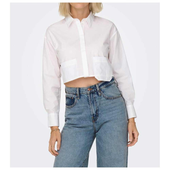 Only Γυναικείο πουκάμισο Cropped Pocket Shirt Only Γυναικείο πουκάμισο Cropped Pocket Shirt